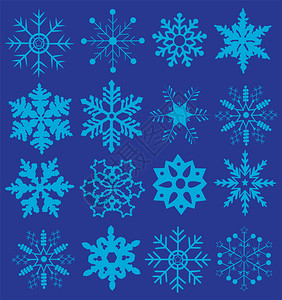 矢量图的雪花集圣诞背景图片