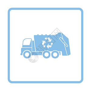 垃圾汽车回收车回收图标的图片