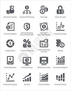这套包含个人和企业财务图标图片