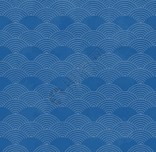 深蓝日传统波浪模图片