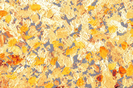 风景画报手工水粉纸卡现代杂色涂抹风格中粗略文本的空白间金色阳光天空场景在浅米色设计上刷白色斑图片