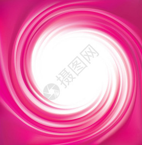 矢量艺术光滑的弧形波纹卷曲背景Whirlgel流体生动粉红和ddy焦糖浆表面背景图片