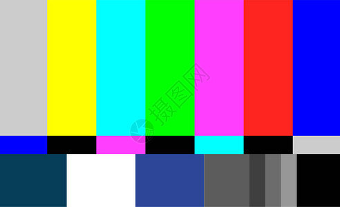 无信号电视测试模式向量电视彩条信号电视节目的介绍和结束SM背景图片
