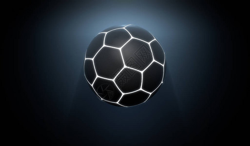 黑色纹理足球的未来运动概念图片