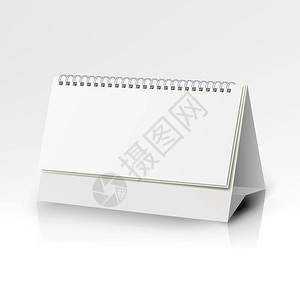 白色空白纸桌螺旋日历螺旋日历矢量模板背景图片