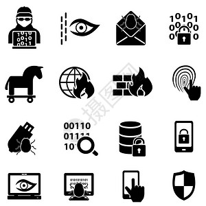 网络安全数据保护黑客和恶意软图片素材