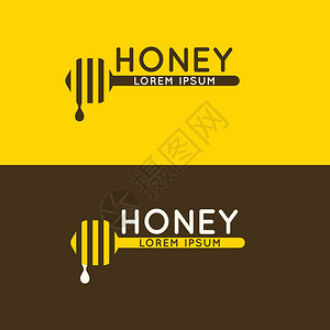 蜜蜂的徽章养蜂时尚现代标图片