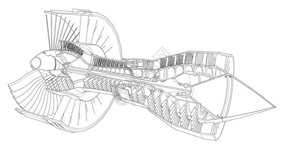 涡轮喷气发动机飞图片