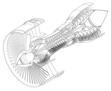涡轮喷气发动机飞图片