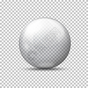 矢量现实透明球在格图片