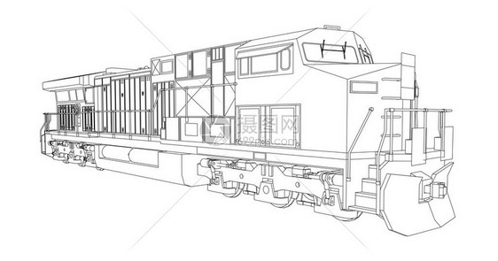 现代内燃机车具有强大的动力和强度图片