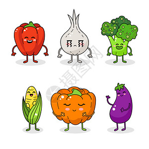 卡通有趣的蔬菜人物图片