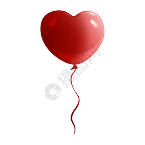 红气球以心脏节日为图片