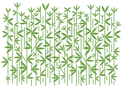 竹装饰绿色背景绿色竹装饰背景的程式化插图片