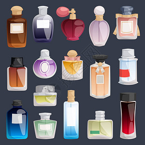 矢量香水时尚容器瓶包模板气味喷雾插图香水店符号优雅商品礼美容液豪华香水图片