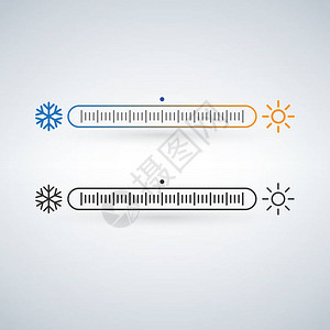 带雪花和太阳的温度或天气控制器图片