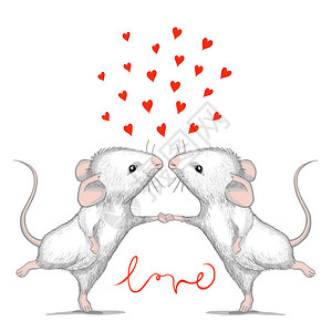 爱小老鼠和书法字图片