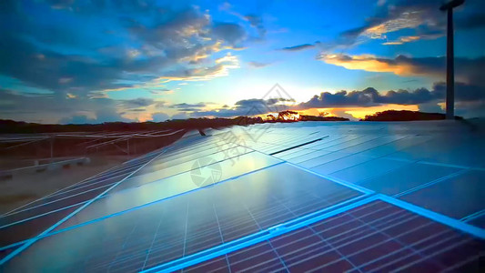 可再生和可持续能源能电池板和风力涡轮机动力地热能气候变化以环保图片