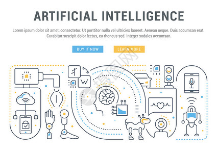 人工智能的线条横幅图片