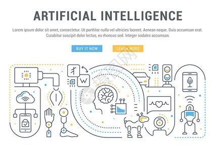 人工智能的线条横幅图片