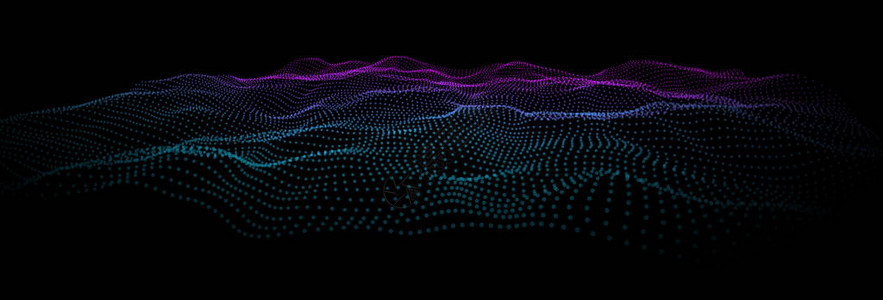 来自点的彩色流信息波作为粒子波的Hud蓝色节点爆炸数据点的飞溅具有颜色矢量舞蹈波形的网络ui数组用于打印或网页设背景图片