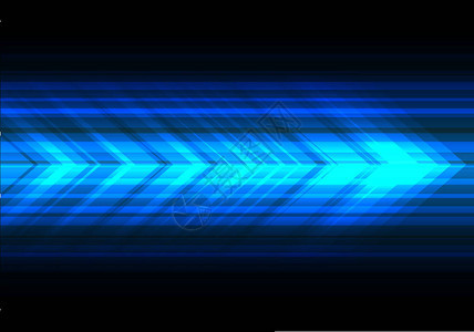抽象的蓝色光箭头速度技术方向在黑色设计现代未来主图片