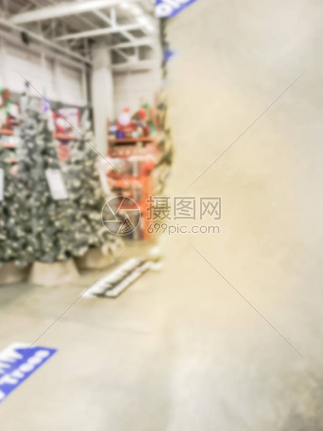 美国得克萨斯州五金商店人工圣诞树多彩灯光的抽象选择范围很模糊经典装饰优美的Xma色改变花环图片