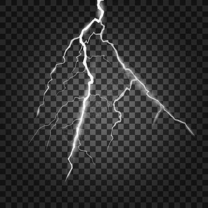 一系列闪电雷暴和闪电魔法和明亮的照明效图片