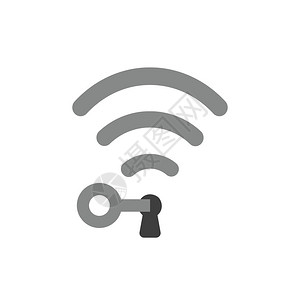 矢量插图标的无线wifi符号和键入图片
