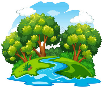 河流自然景观图图片
