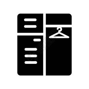 检查室图标时尚的Checkroom标志概念在白色背景上来自酒店和餐厅系列适用于网络应用程序移动应用程图片