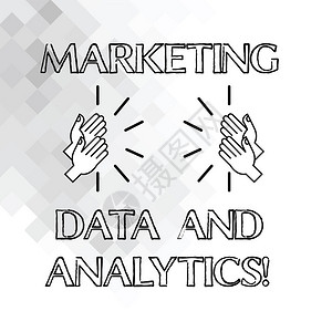 手写文本编写营销数据和分析概念意义广告促销统计分析胡分析手拍与几何图片