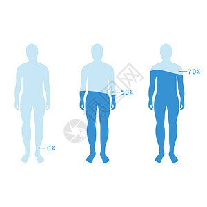 显示人体水分百比水平的信息图矢量图水图片