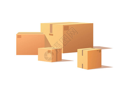 白酒储存易碎包装带胶的封闭包装邮局板条箱储存堆大尺寸和小尺寸隔离插画