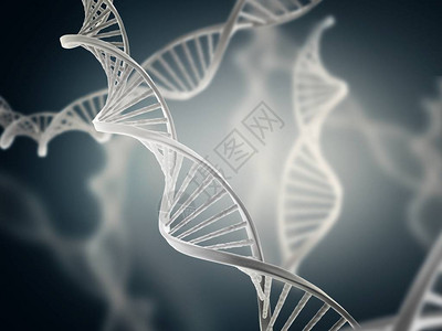 DNA结构蓝色图片
