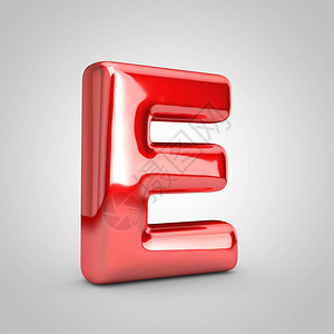 红色金属气球字母E背景图片