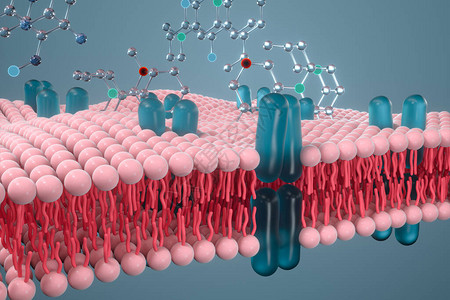 细胞膜和生物学生物概念3D成像计图片