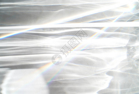 水纹叠加效果光线阴影叠加效果与白色背景上水的彩虹反射图片