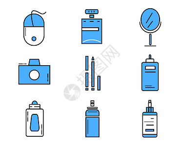 蓝色图标购物元素ICON图标图片