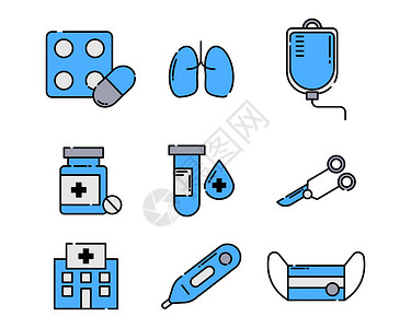 蓝色医疗主题药相关套图高清图片