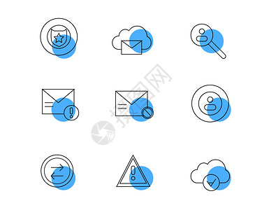 彩色通信图标矢量SVG图标元素套图图片