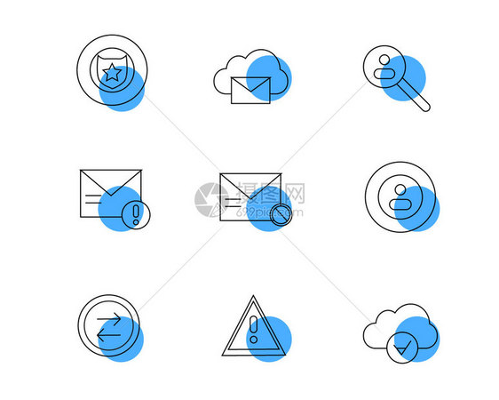 彩色通信图标矢量SVG图标元素套图图片