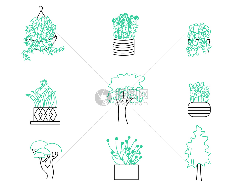 植物花草主题植物花草矢量元素套图2图片