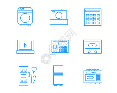 彩色电子设备图标矢量SVG图标元素套图图片