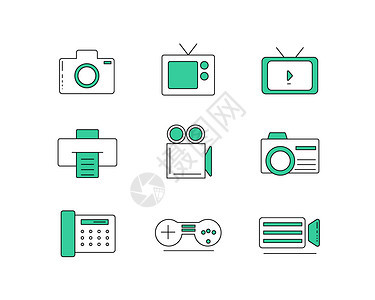 绿色ICON图标电子设备SVG图标元素套图0图片