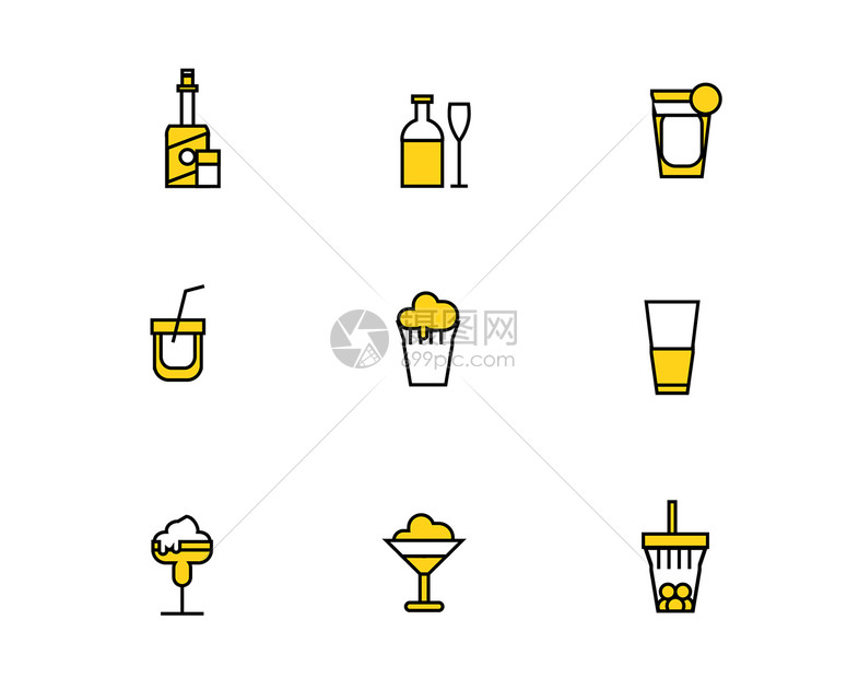 彩色酒水饮料图标矢量SVG图标元素套图2图片