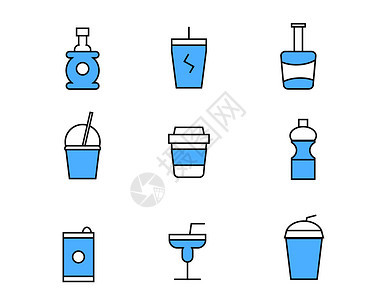 彩色酒水饮料图标矢量SVG图标元素套图3图片