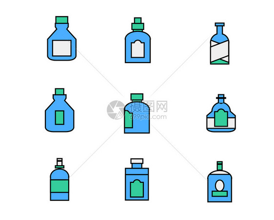 彩色酒水饮料图标矢量SVG图标元素套图9图片