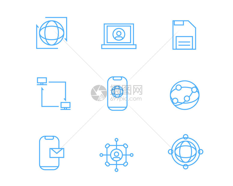 彩色通信图标矢量SVG图标元素套图4图片
