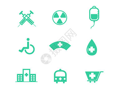 绿色医疗行业图标svg图标元素套图6图片